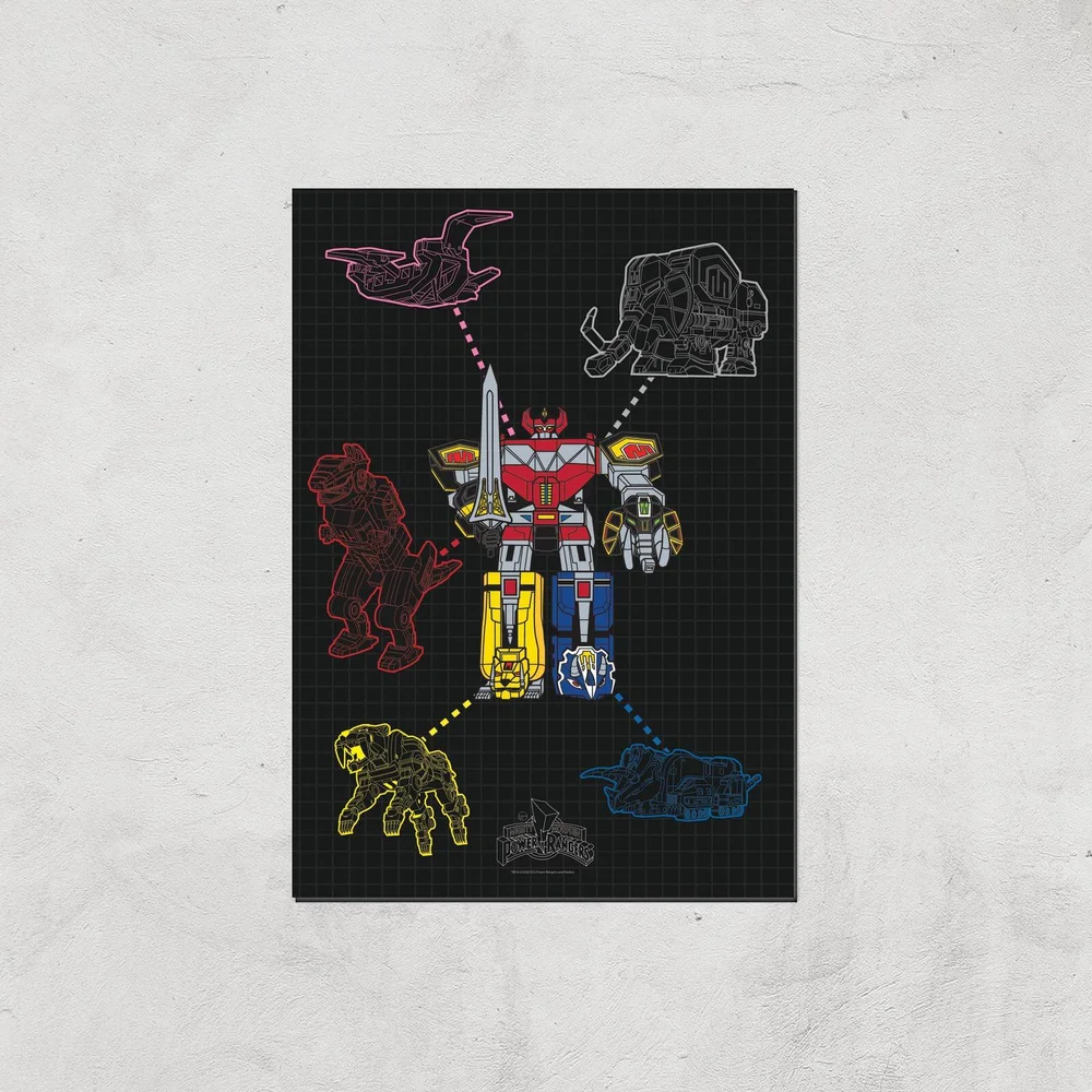 Poster Fine Art Power Rangers Megazord - A4 - Print Only Image 1