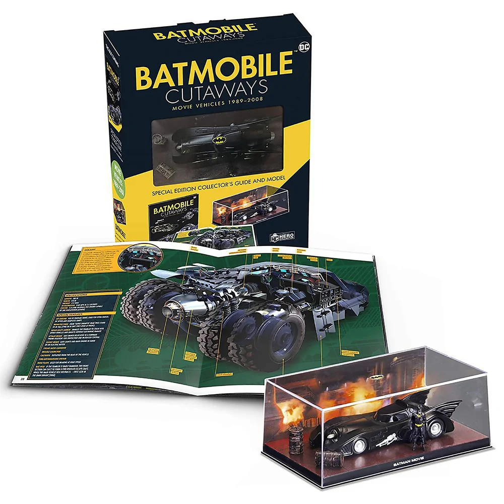 Eaglemoss DC Comics Batmobile Cutaways : Livre broché plus collection Film Véhicules de 1989 Édition Spéciale Image 1