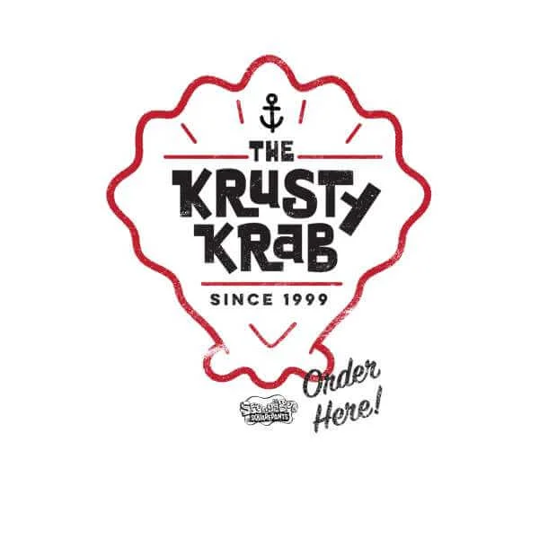 T-shirt Bob l'éponge Krusty Krab Ringer - Blanc/Rouge - Unisexe