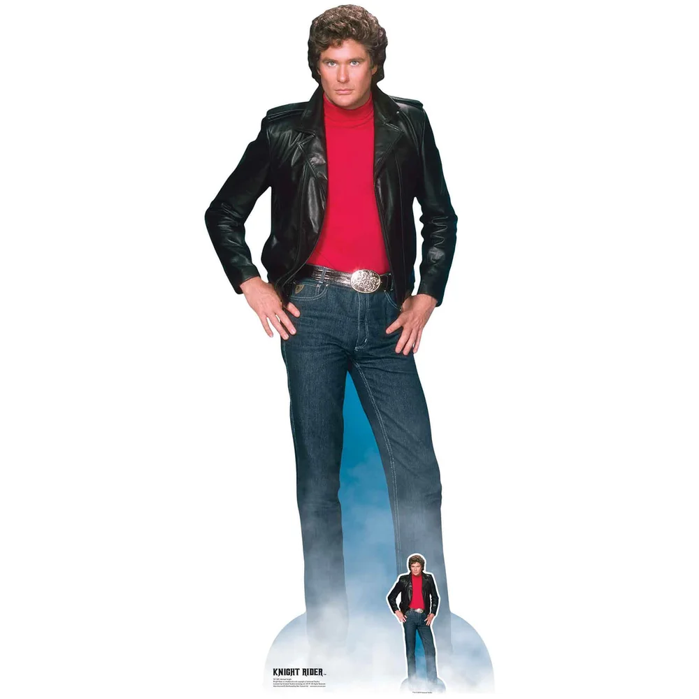 K 2000 Michael Knight (David Hasselhoff) Découpe en carton surdimensionnée Image 1