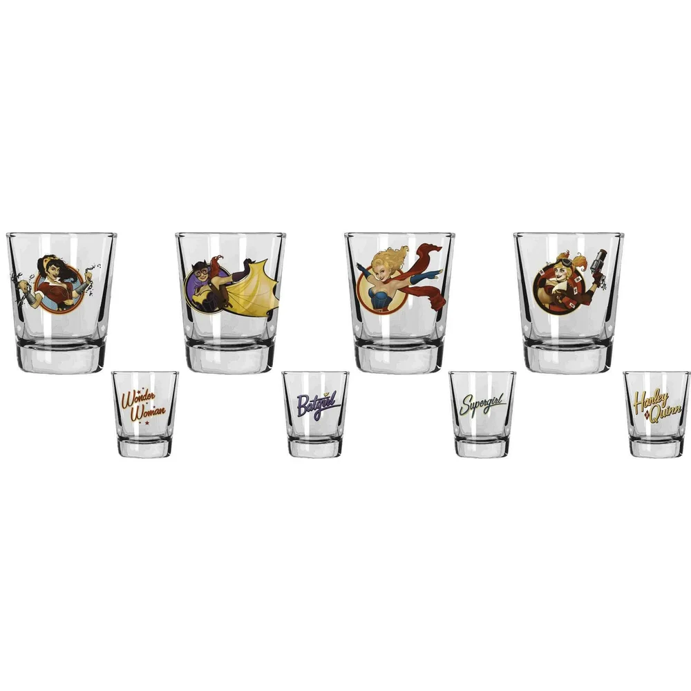 Lot de 4 verres à liqueur DC Comics DC Universe Bombshell Image 1