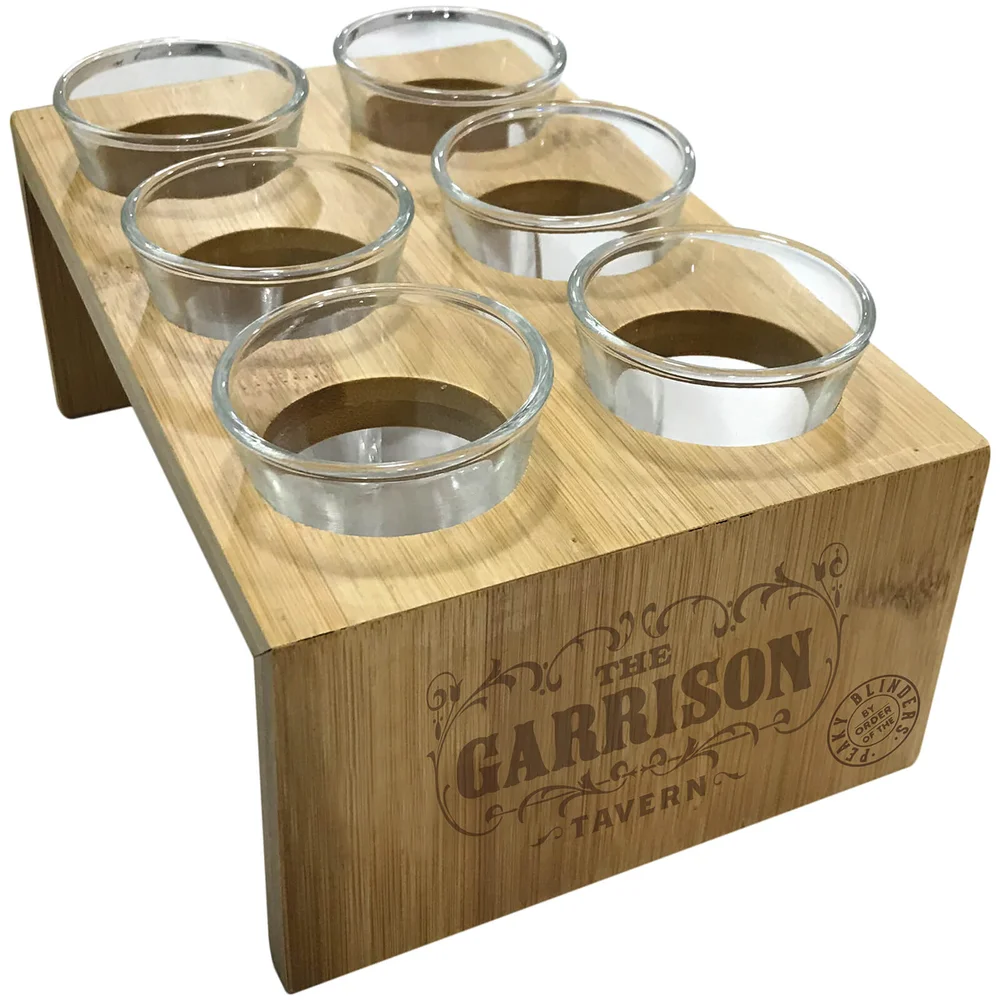 Peaky Blinders Garrison, ensemble de verres à liqueur en bois Image 1