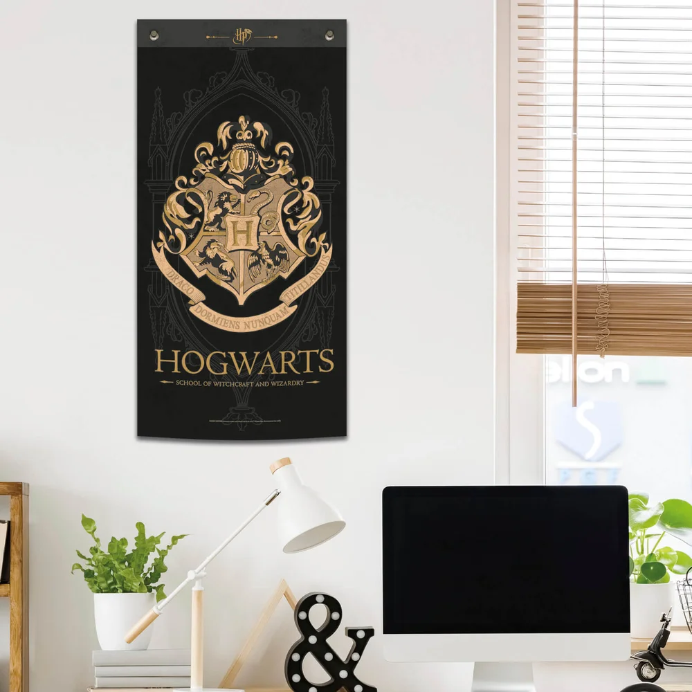 Bannière murale Harry Potter Poudlard noir Image 1