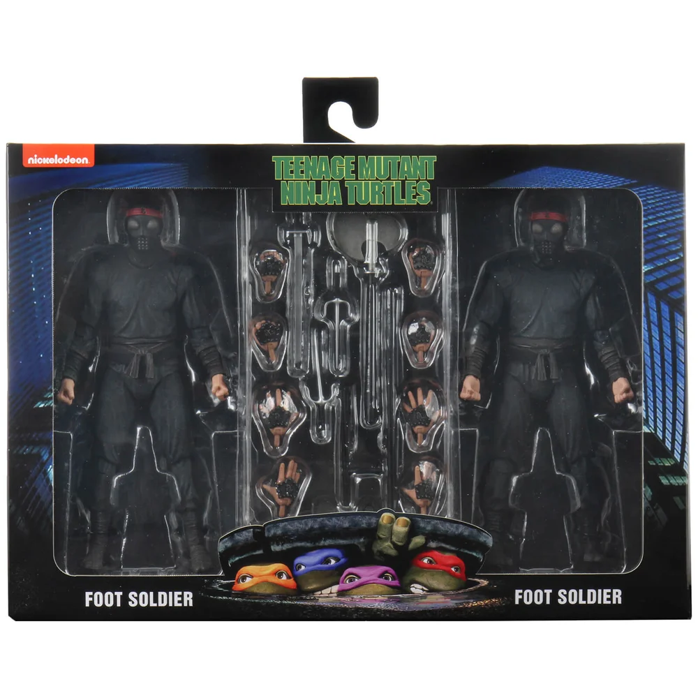 NECA Les Tortues Ninja Film 1990 Figurine articulée Foot Soldier Pack de 2 Image 1