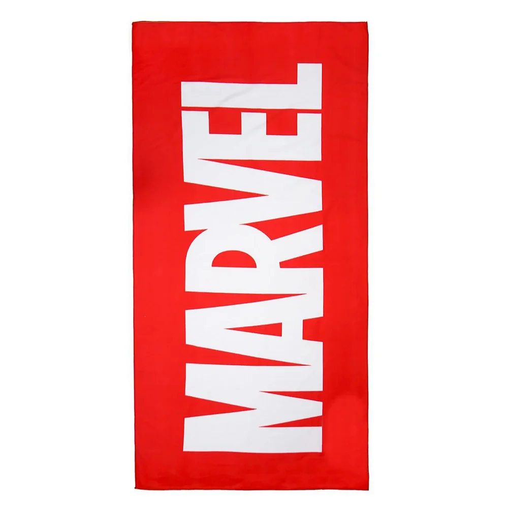 Serviette de plage en microfibre avec logo Marvel - Rouge Image 1