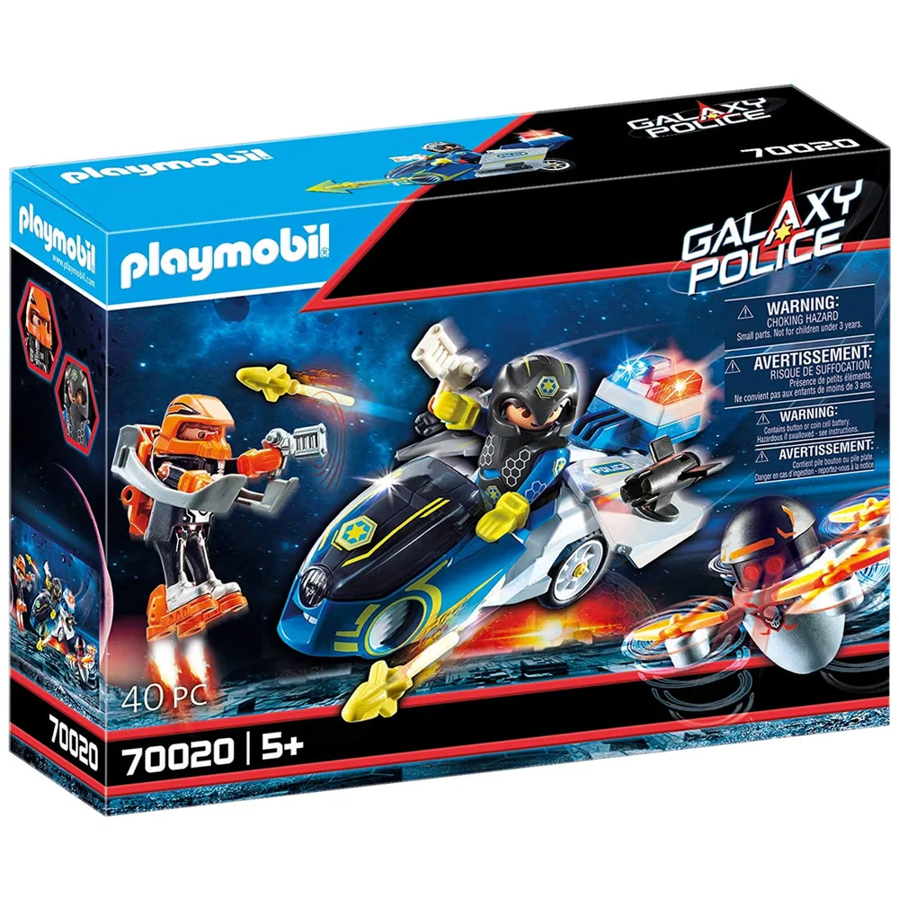 Playmobil Galaxy Moto et policier de l'espace (70020) Image 1
