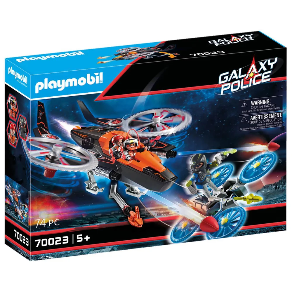 Playmobil Galaxy Hélicoptère et pirates de l'espace (70023) Image 1