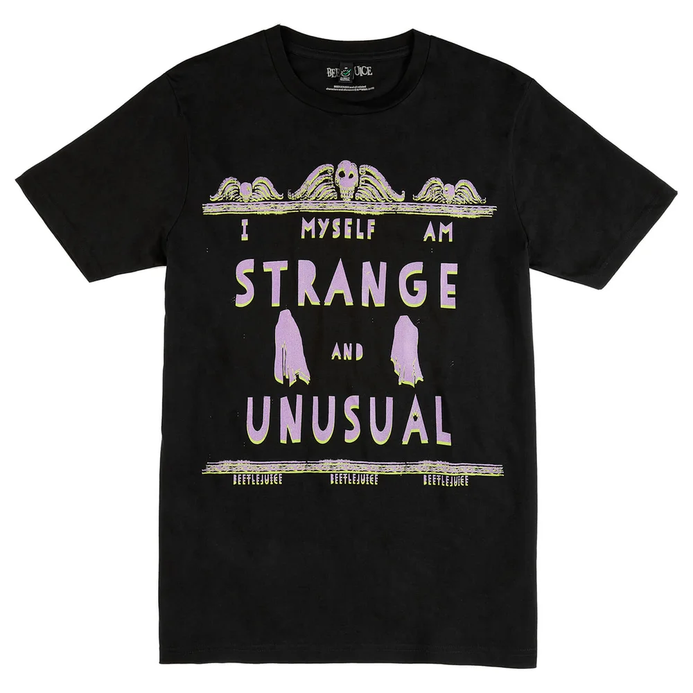 Beetlejuice I Myself Am Strange And Unusual Unisex T-Shirt - Black - S - Noir Image 1