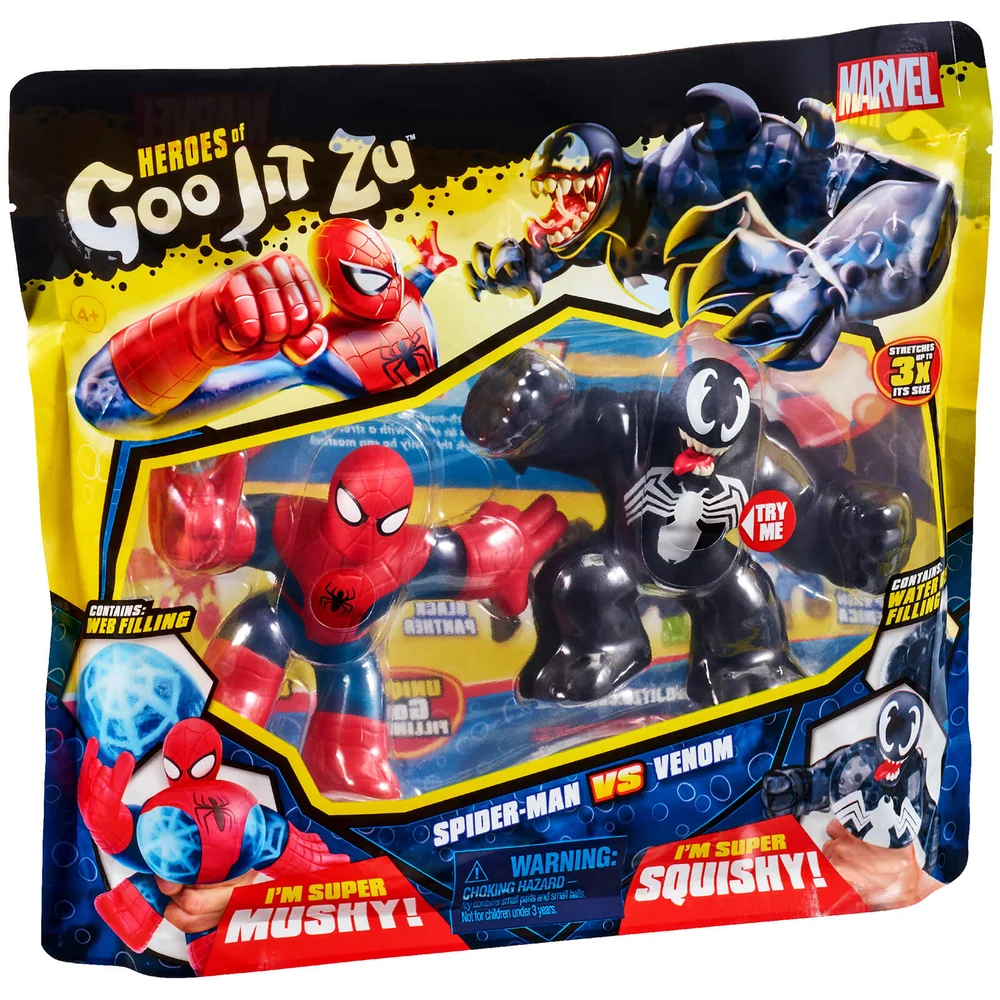 Heroes of Goo Jit Zu Marvel Pack - Spider-Man VS. Venom Image 1