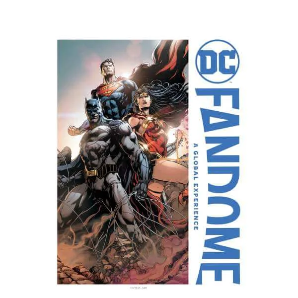 DC Fandome Batman, Wonderwoman, Superman Men's T-Shirt - White