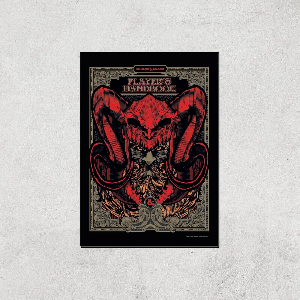 Donjons & Dragons Players Handbook Giclee Art Print - A4 - Print Only Image 1