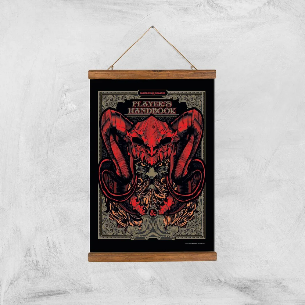 Donjons & Dragons Players Handbook Giclee Art Print - A3 - Wooden Hanger Image 1