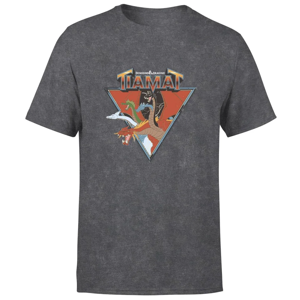 Donjons & Dragons D&D Cartoon Tiamat unisexe t-shirt - noir délavé - S Image 1