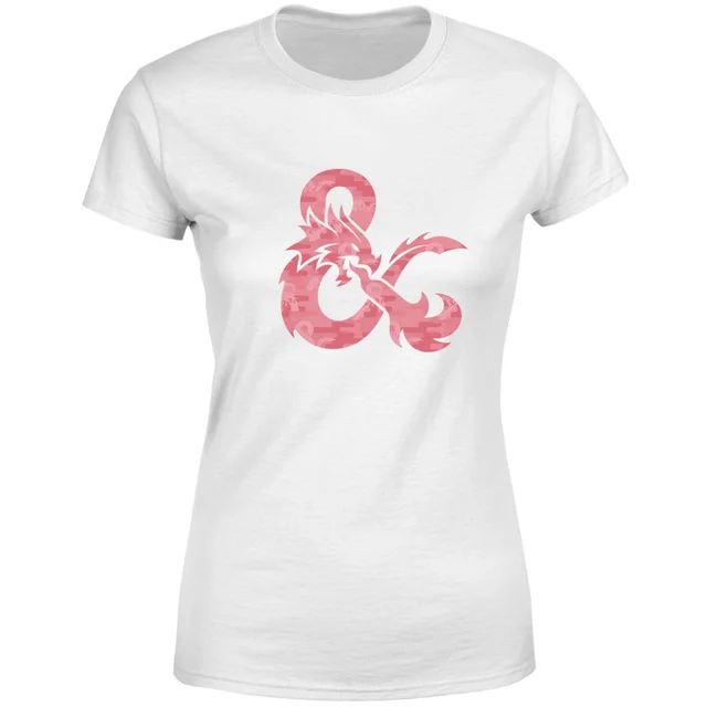 Donjons & Dragons Ampersand rose femme t-shirt - blanc
