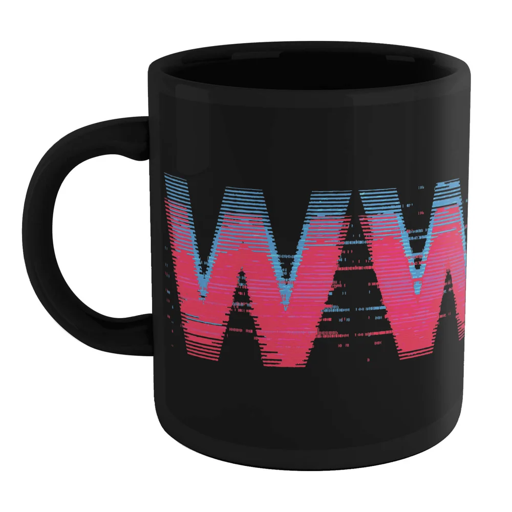 Wonder Woman Retro Glitch Tasse - Noir Image 1
