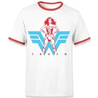 Wonder Woman Truth Unisexe Ringer T-Shirt - Blanc