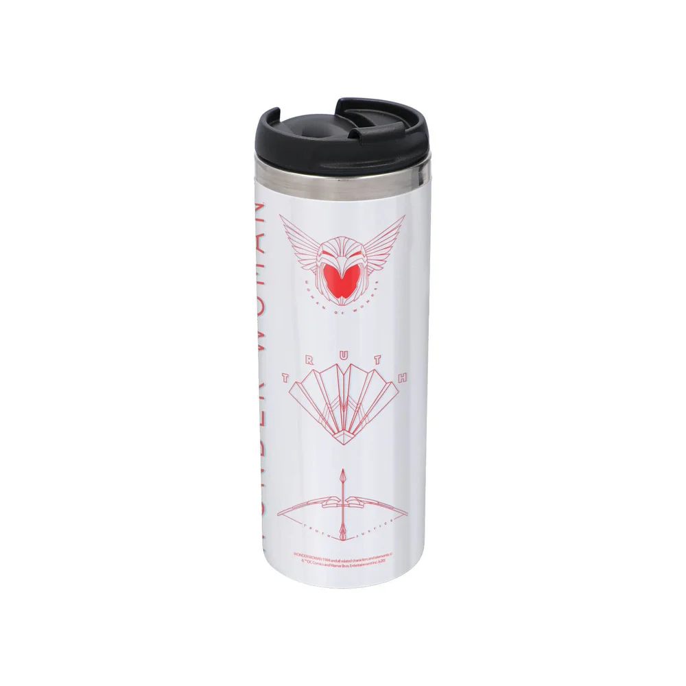 Wonder Woman Of Power Stainless Steel Thermo Mug de Voyage - Metallic Finish Image 1