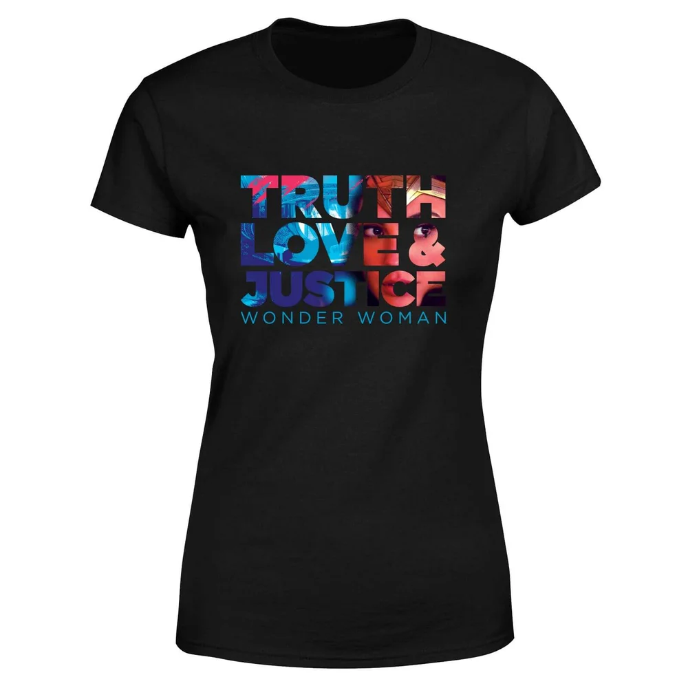 Wonder Woman Truth, Love And Justice Femme T-Shirt - Noir - XS Image 1