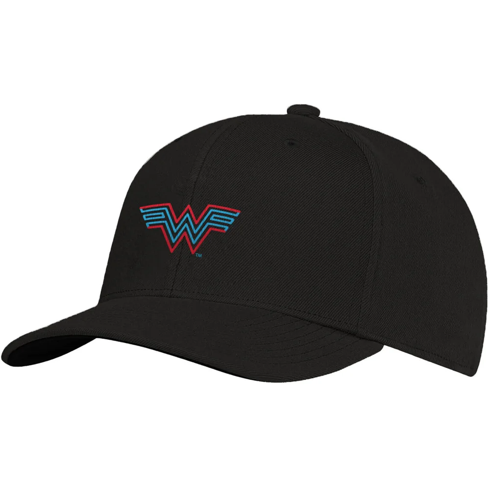 Wonder Woman Casquette Logo Brodé - Noir Image 1