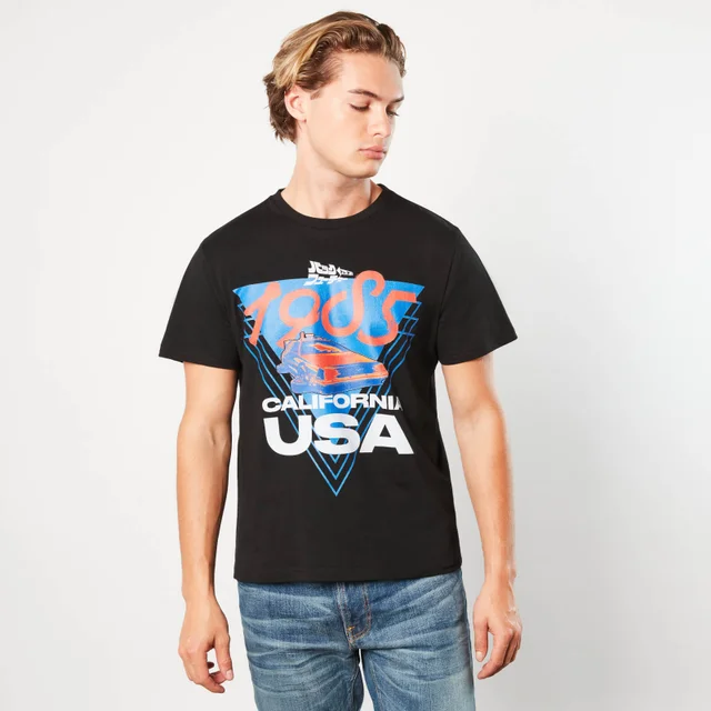Retour vers le Futur 1985 California USA Car Unisexe T-Shirt - Noir