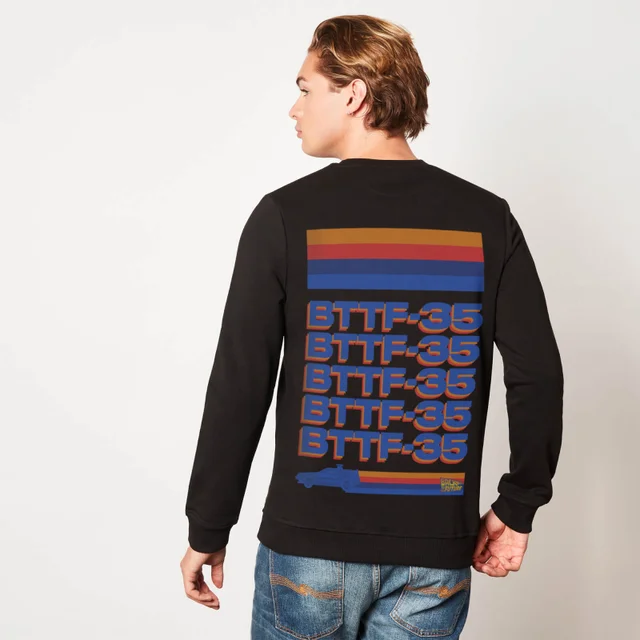 Retour vers le Futur 3D Logo Unisexe Long Sleeve T-Shirt - Noir