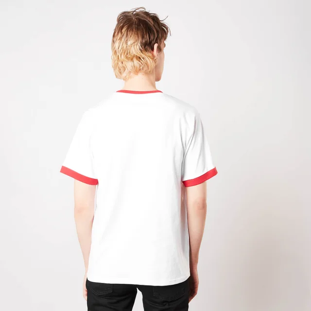 A Nightmare On Elm Street Don't Fall Asleep Unisexe Ringer T-Shirt - Blanc / Rouge