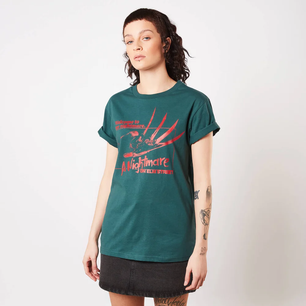 A Nightmare On Elm Street Welcome To My Nightmare Femme T-Shirt - Forest Vert - XS Image 1