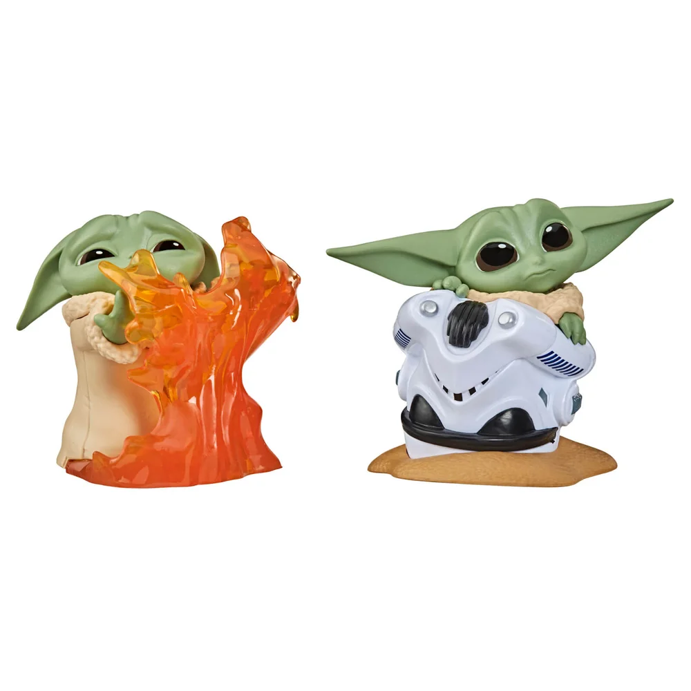 Hasbro Star Wars The Bounty Collection The Child Helmet Hiding Pose et Stopping Fire Pose Pack de 2 Figurines Image 1
