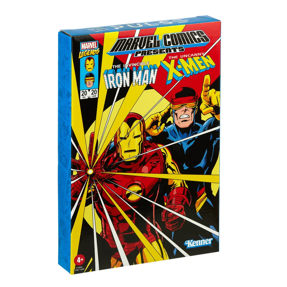 Hasbro Marvel Legends RETRO 9,5 cm Collection Iron Man & Marvel's Cyclops Pack de 2 Figurines articulées 9,5 cm Image 1