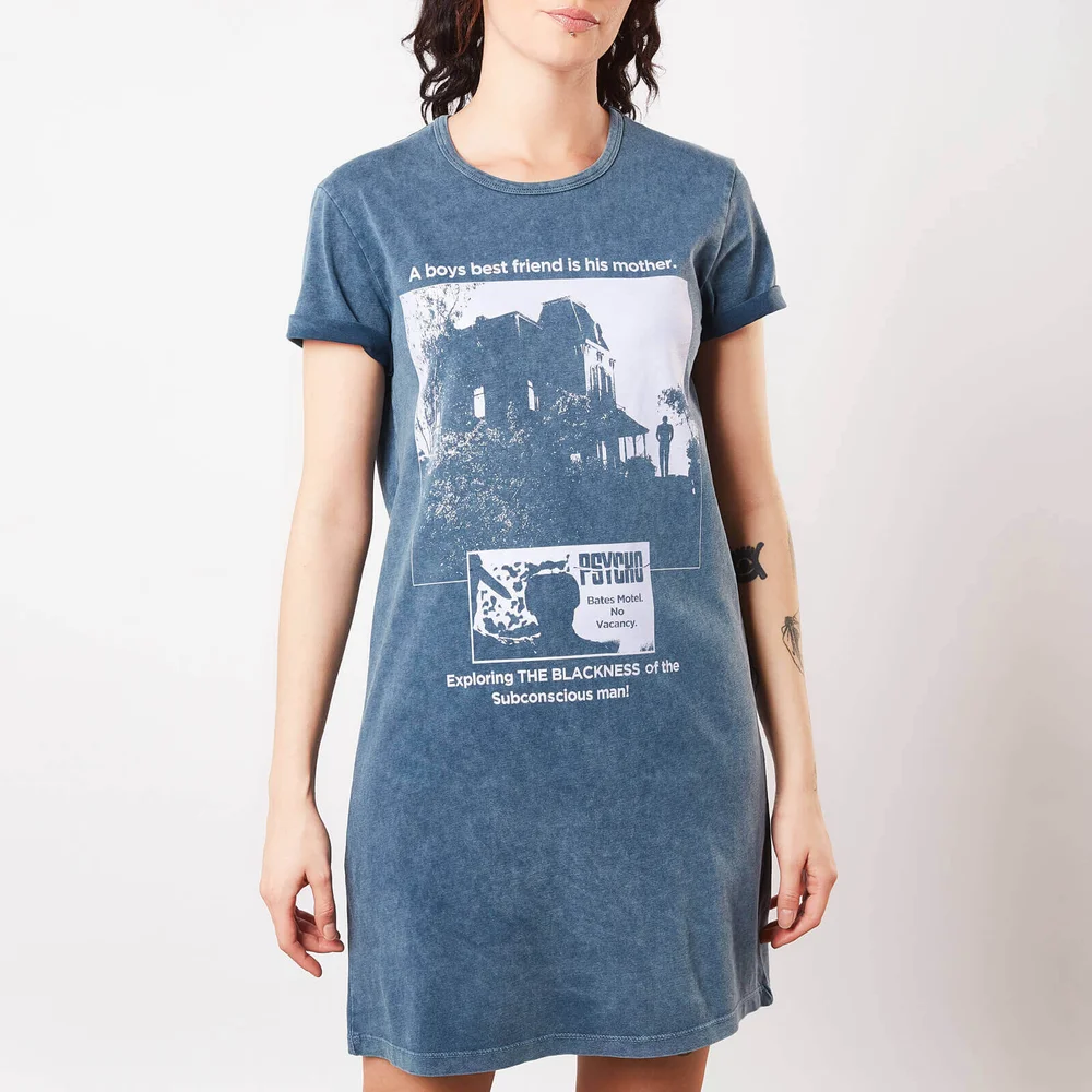 Psycho Mother Knows Best Femme T-Shirt Dress - Navy Délavé - XXL Image 1