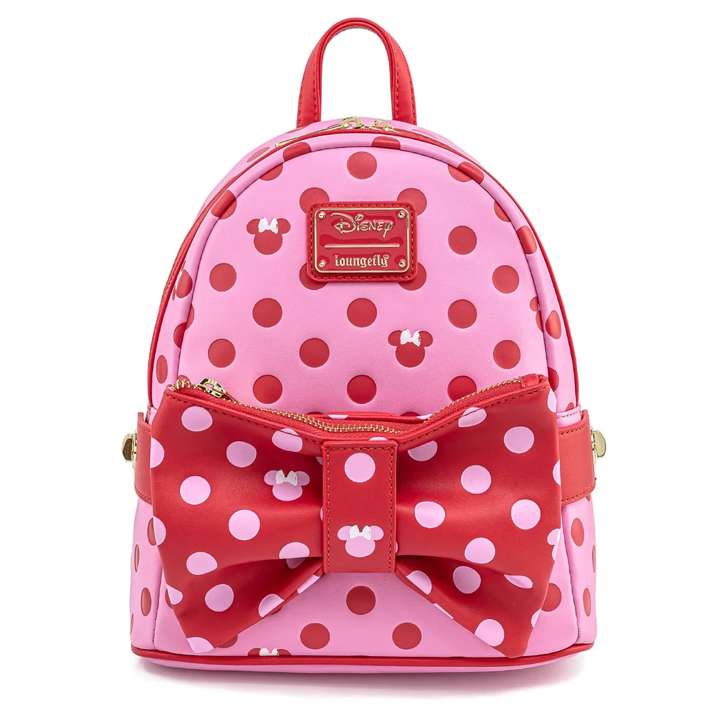 Loungefly Disney Mini Sac à Dos Minnie Avec Noeud Rouge Image 1