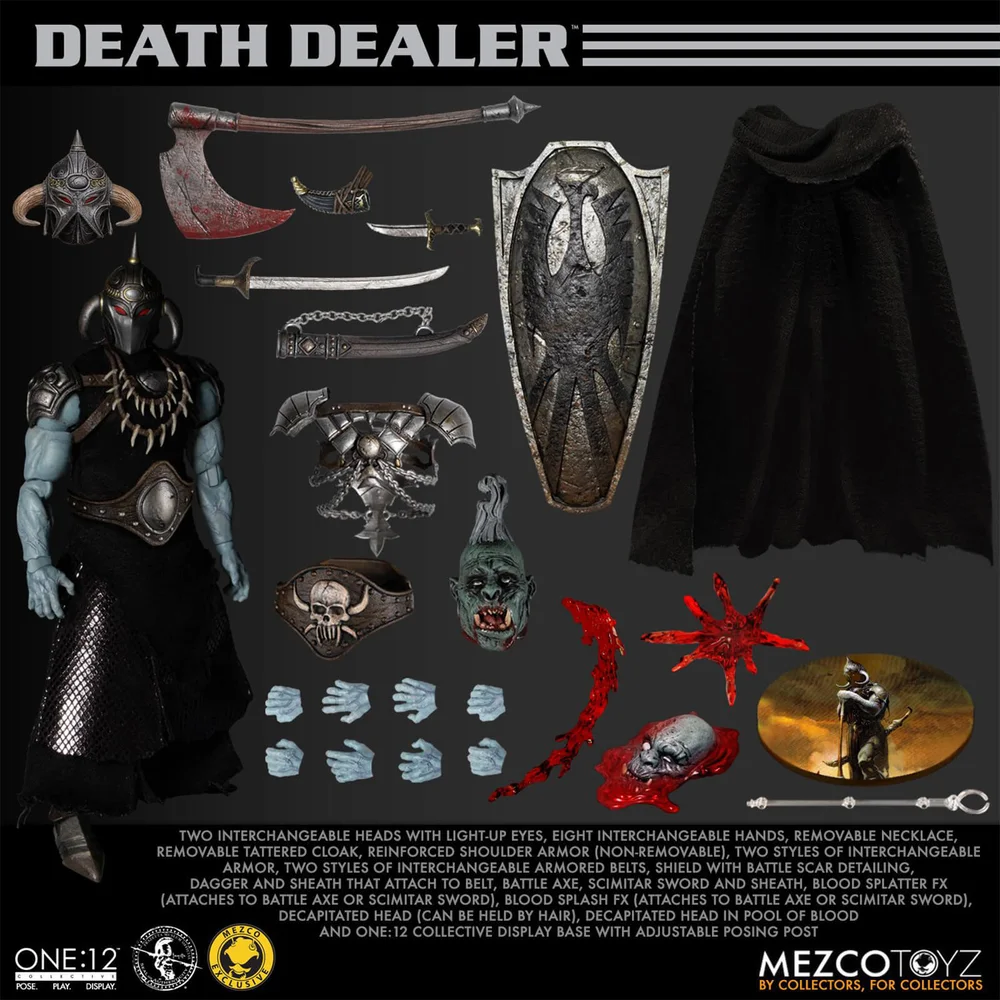 Mezco 1:12 Collective Frank Frazetta's Death Dealer Figurine Édition Limitée Image 1