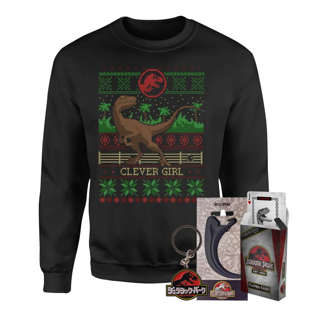 Jurassic Park Officially Licensed MEGA Christmas Gift Set - Includes Christmas Sweatshirt plus 3 gifts - S Image 1