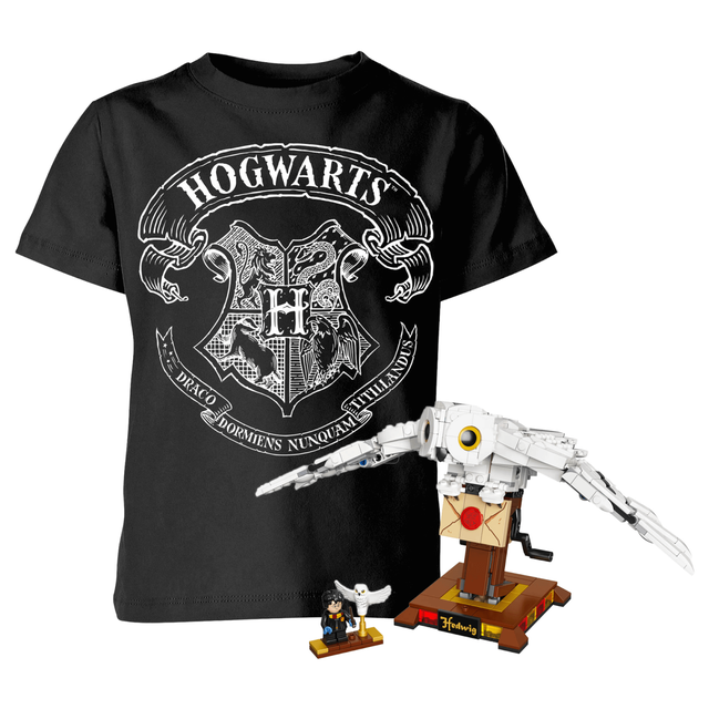 Lot Harry Potter Lego Hedwige + T-shirt Enfant
