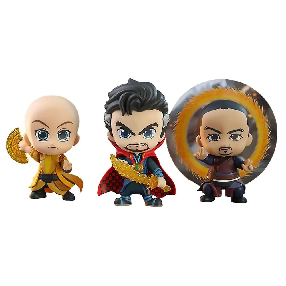 Hot Toys Cosbaby Marvel Avengers : Endgame - Figurine Doctor Strange & L'Ancient & Wong (Lot de 3) Image 1