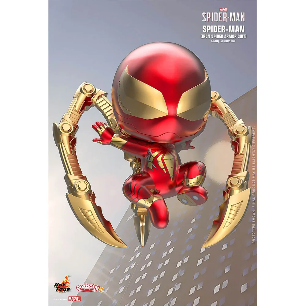 Hot Toys Cosbaby Marvel's Spider-Man PS4 - Figurine Spider-Man (version armure Iron Spider) Image 1