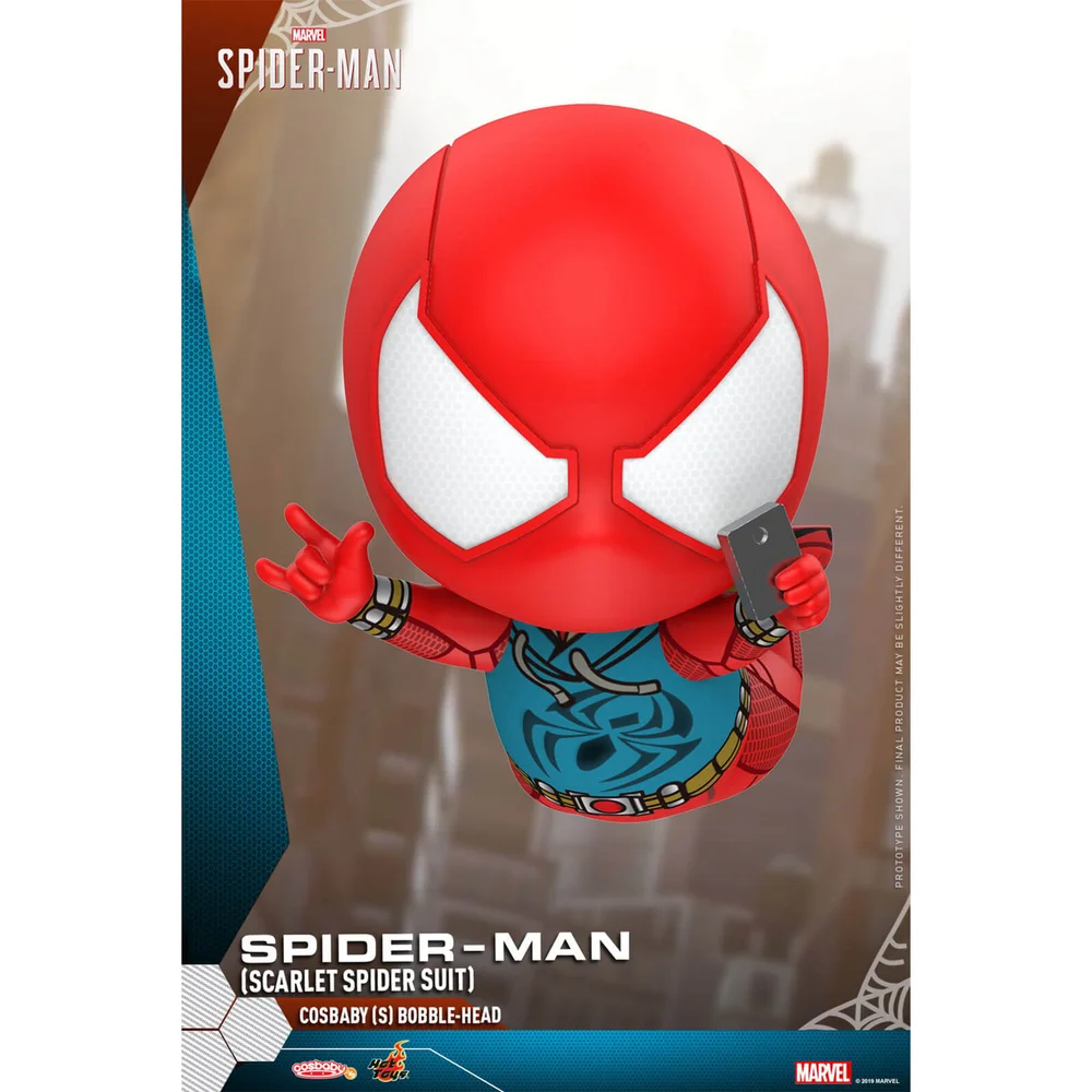 Hot Toys Cosbaby Marvel's Spider-Man PS4 - Figurine Spider-Man (Costume Scarlet Spider) Image 1