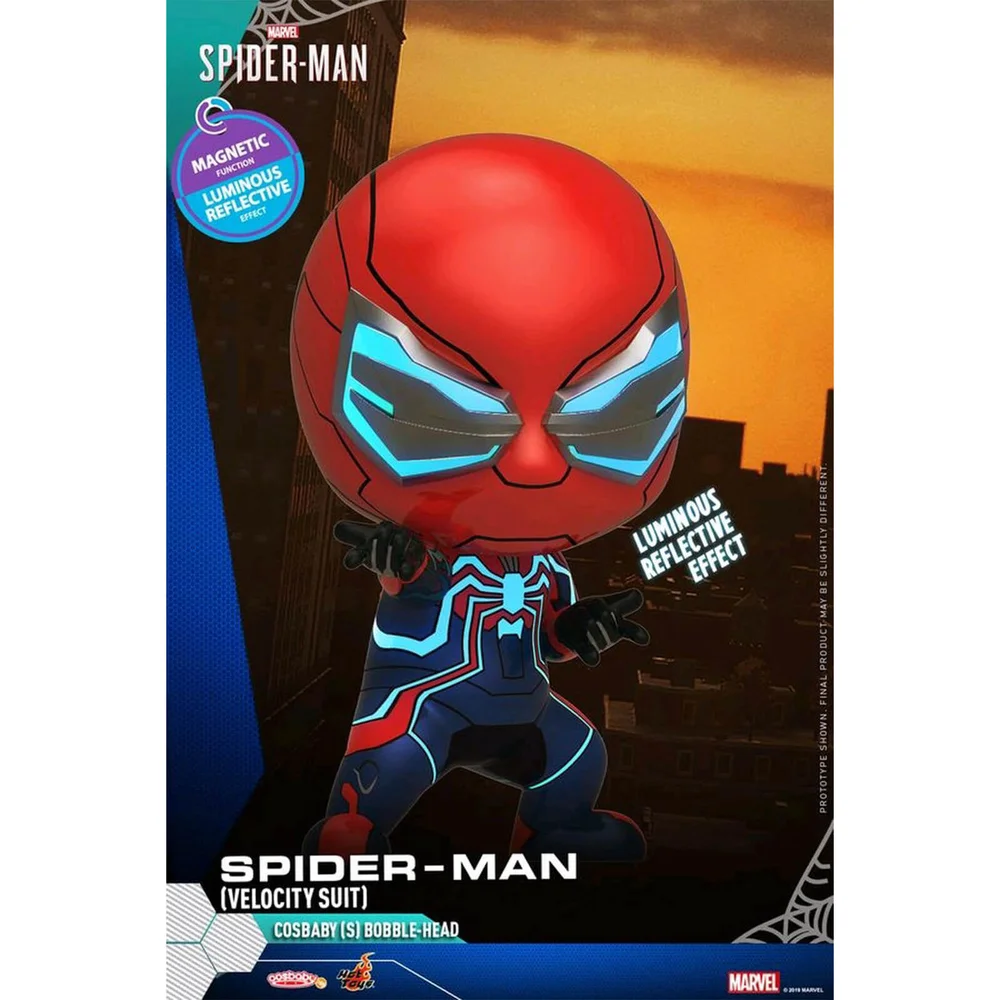 Hot Toys Cosbaby Marvel's Spider-Man PS4 - Figurine Spider-Man (Costume Velocity) Image 1