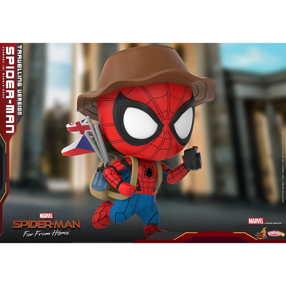 Hot Toys Cosbaby Marvel Spider-Man : Far From Home - Figurine Spider-Man (Version voyage) Image 1