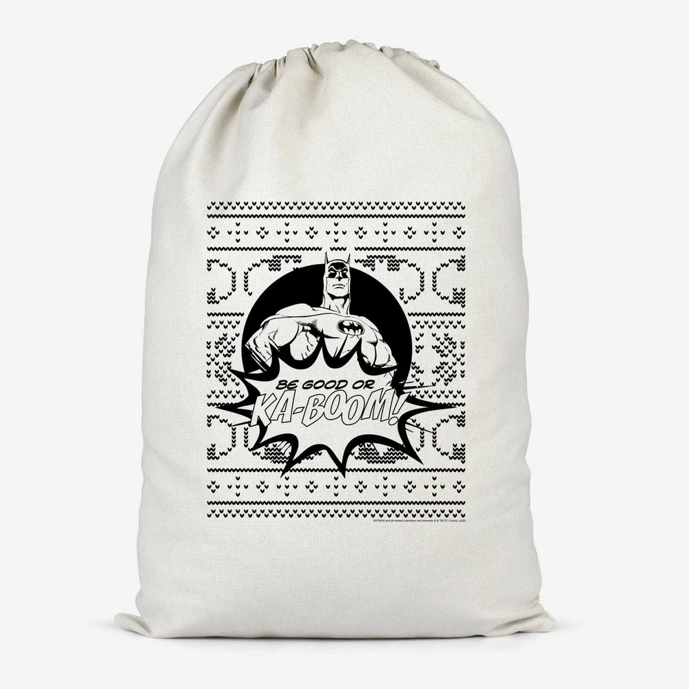 Batman Be Good Or Ka Boom! Cotton Storage Bag - Petit Image 1
