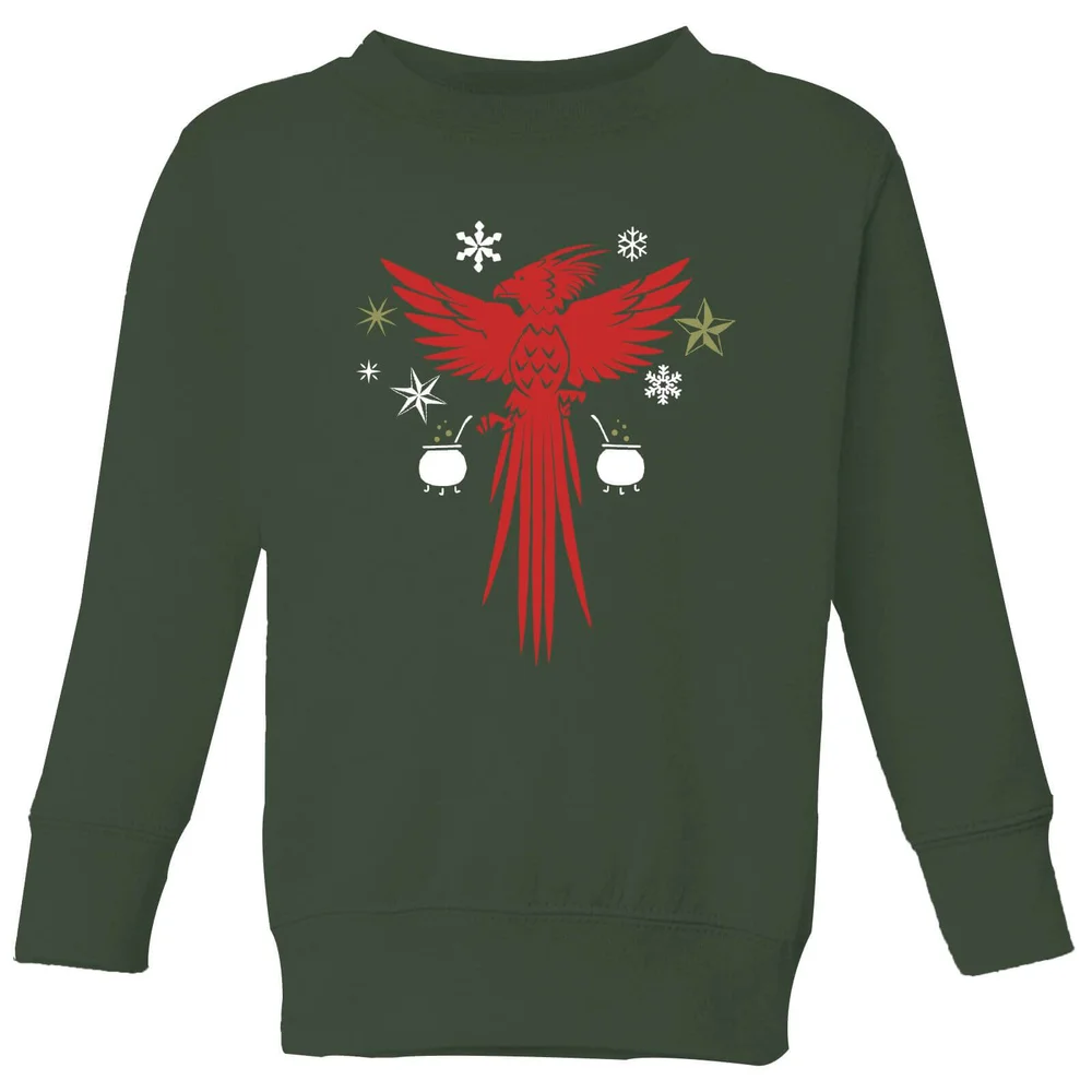 Harry Potter Fawkes Kids' Sweatshirt - Forest Green - 3-4 ans Image 1