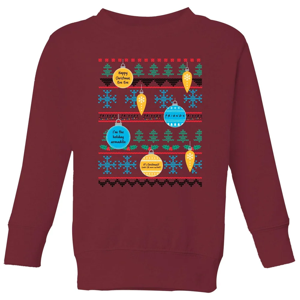 Friends Baubles Kids' Sweatshirt - Burgundy - 3-4 ans Image 1