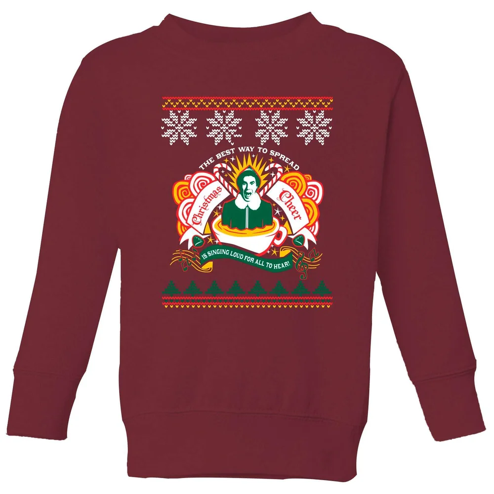 Christmas Cheer Pull pour enfants - Bordeaux - 7-8 ans Image 1