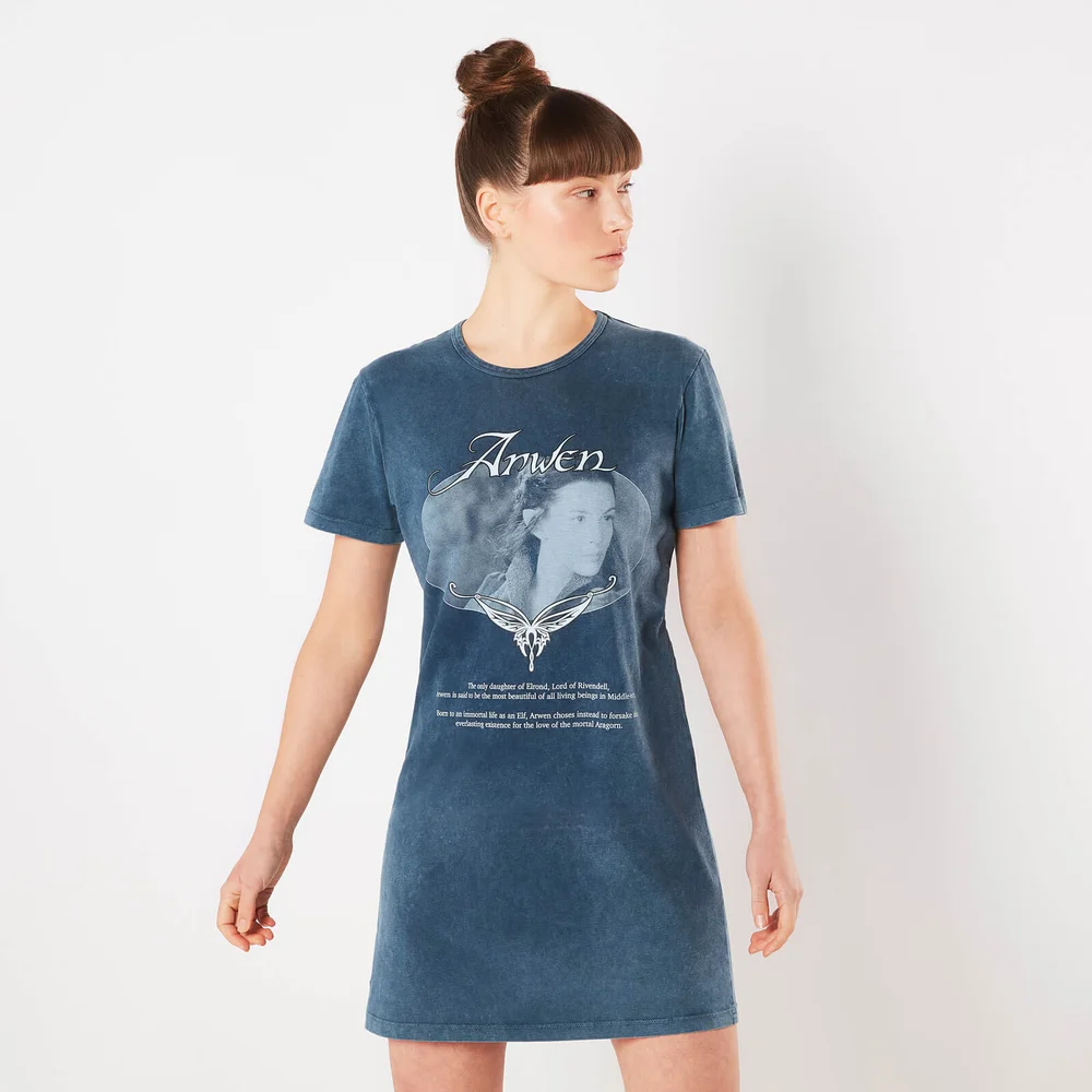 Le Seigneur des Anneaux, Arwen, Lady de Rivendell - Robe T-Shirt Femme - Bleu Marine Délavé - XXL Image 1