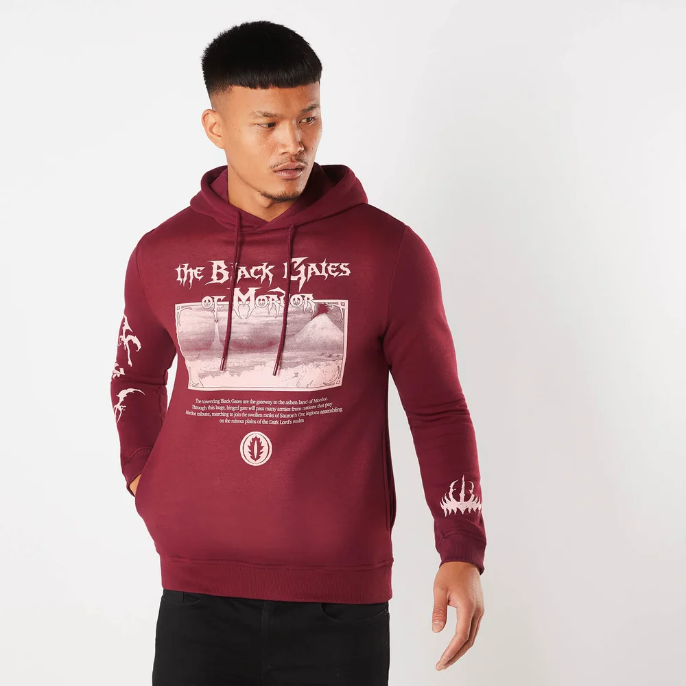 Le Seigneur des Anneaux, Les Portes Noires du Mordor - Sweat à capuche - Bordeaux - XL Image 1