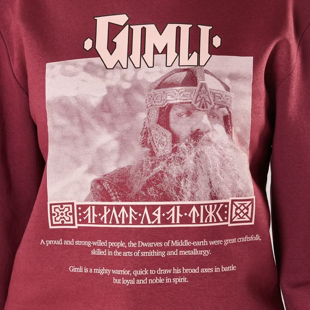 Le Seigneur des Anneaux, Gimli Seigneur des Brillantes Cavernes - Sweat - Bordeaux