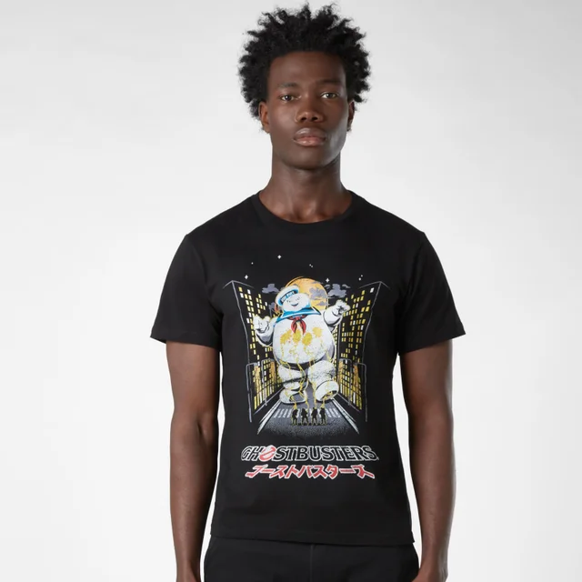 Ghostbusters Stay Puft Kanji Attack Homme T-Shirt - Noir