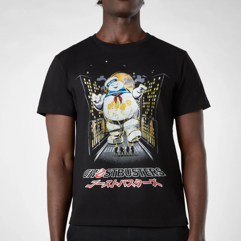 Ghostbusters Stay Puft Kanji Attack Homme T-Shirt - Noir - S Image 1