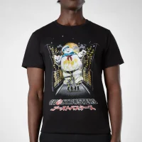Ghostbusters Stay Puft Kanji Attack Homme T-Shirt - Noir - undefined undefined