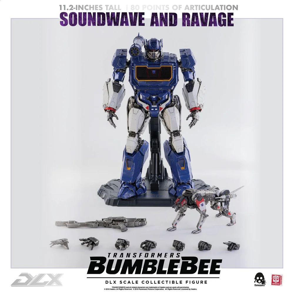 ThreeZero Transformers : Bumblebee DLX Figurine de Collection - Soundwave et Ravage Image 1